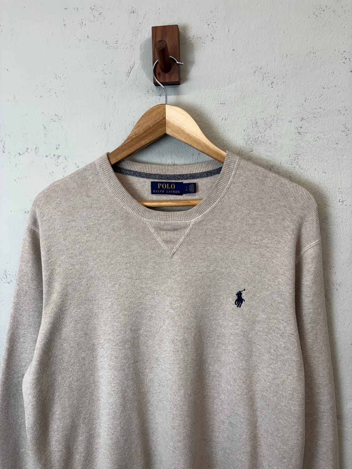 폴로랄프로렌 램스울 니트 스웻셔츠 베이지 상품이미지3
