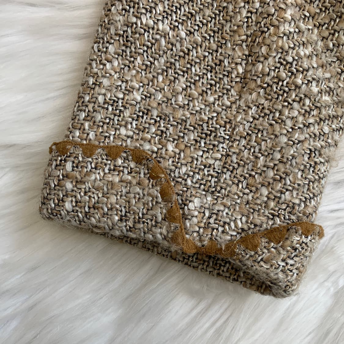 일본 빈티지 트위드 패턴 쓰리버튼 자켓 1683 상품이미지7