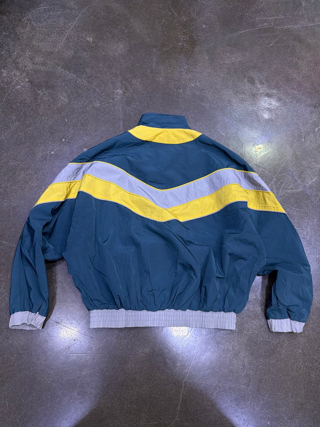 원스어게인 레트로 컬러 배색 바람막이 봄버 점퍼 L 상품이미지3