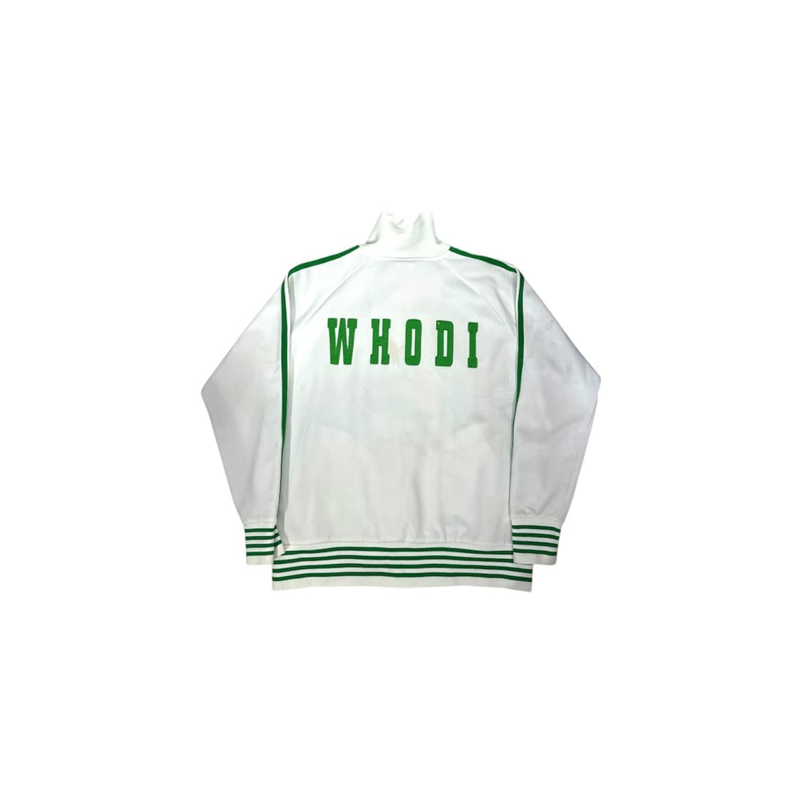 일본 빈티지 화이트 그린 스포티 오버핏 트랙탑 져지 L 상품이미지6