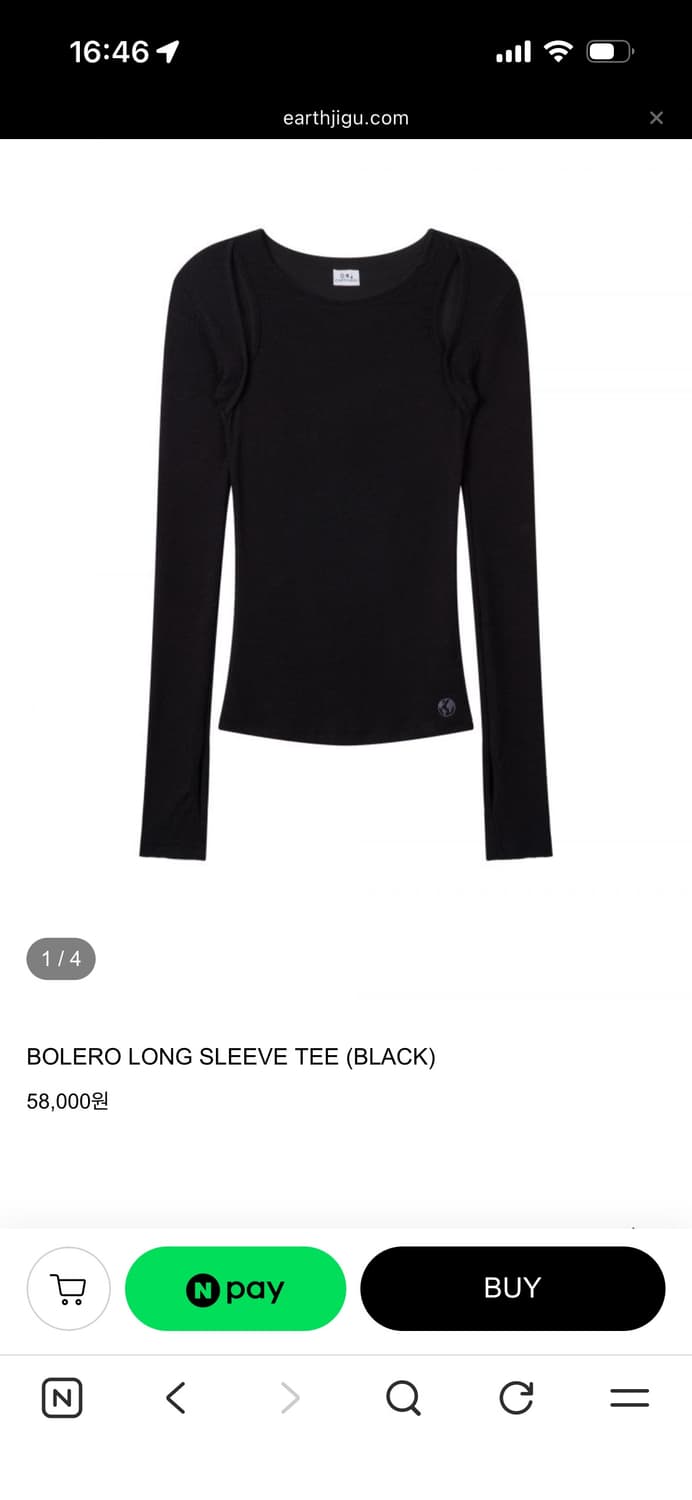 Earthjigu 어스지구 BOLERO LONG SLEEVE TEE 상품이미지1