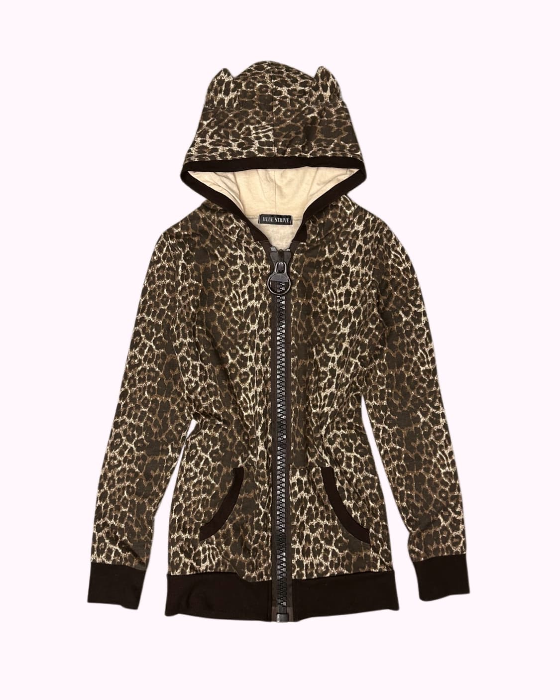 BLUE STRIVE leopard ear hood zip-up 상품이미지1