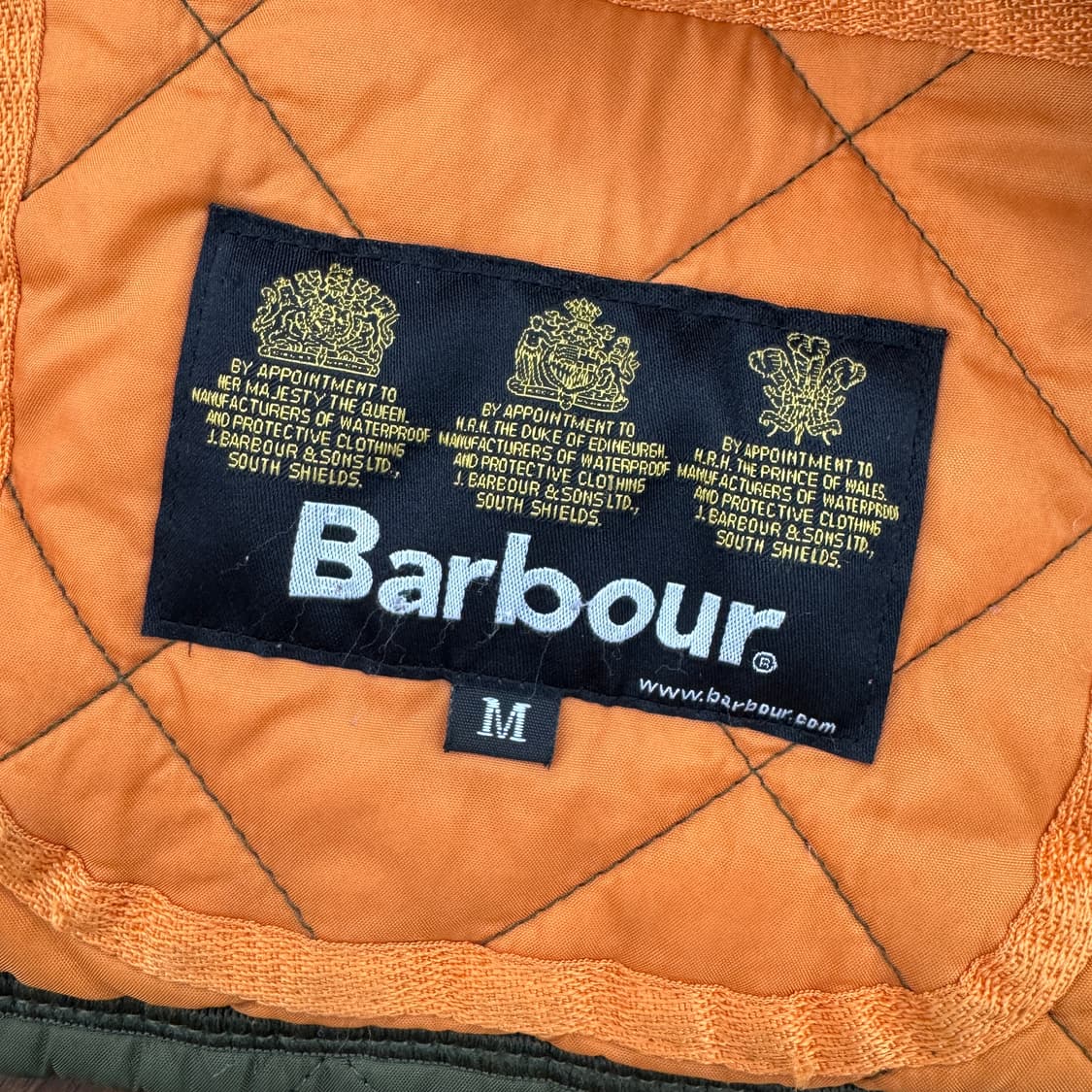 보이즈 M 바버 리데스데일 올리브 퀼팅 자켓  상품이미지7