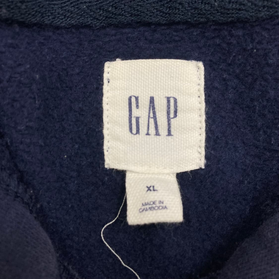 GAP 스펠아웃 빅로고 네이비 후드 집업 상품이미지3