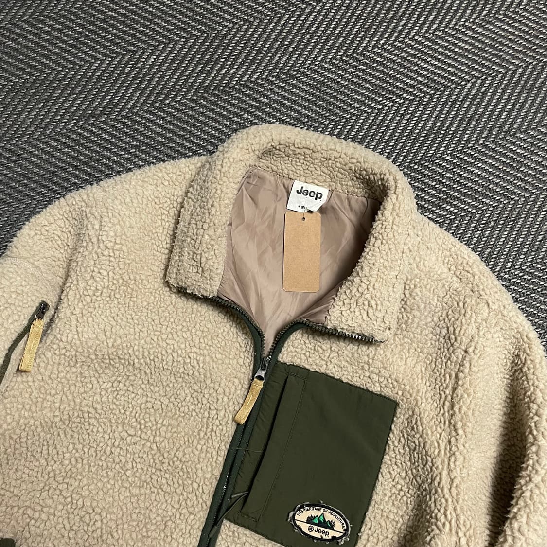 Jeep 포켓 로고 양털 플리스 자켓o 5176 상품이미지2