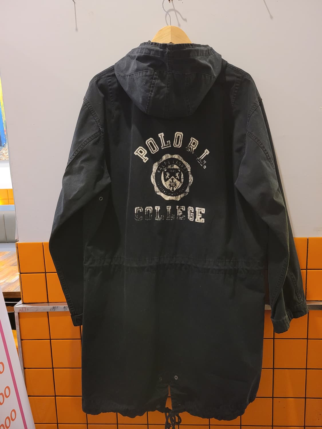 90s 빈티지 폴로 스포츠 피쉬테일 야상 블랙 상품이미지5