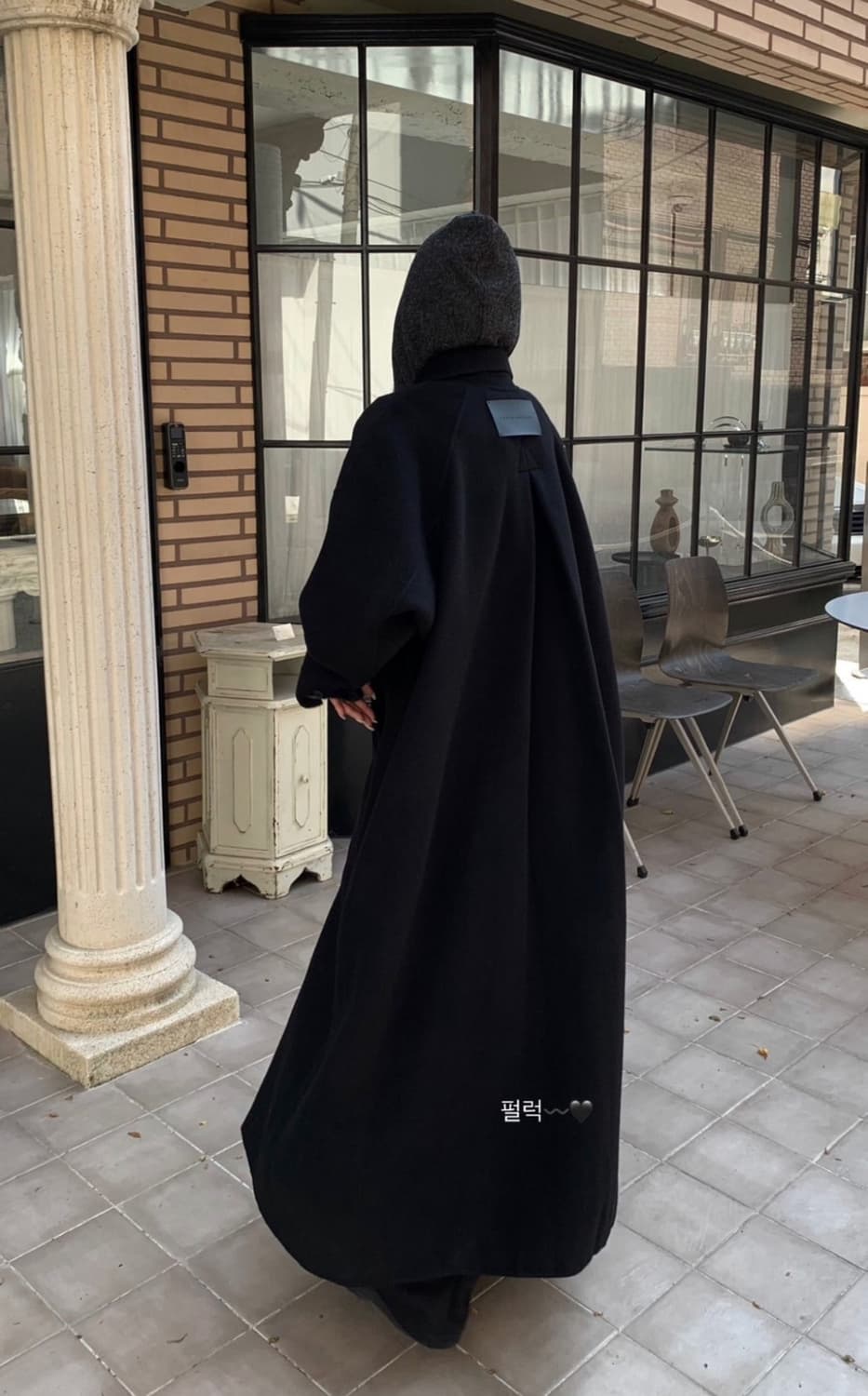 Handmade) Wide Long Coat [ Black ] 상품이미지4