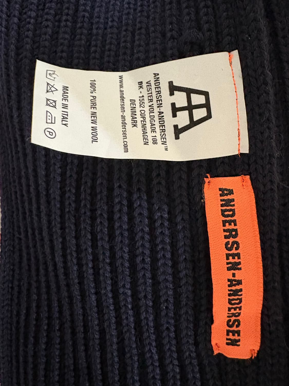 안데르센 안데르센 숏 머플러 네이비 상품이미지2