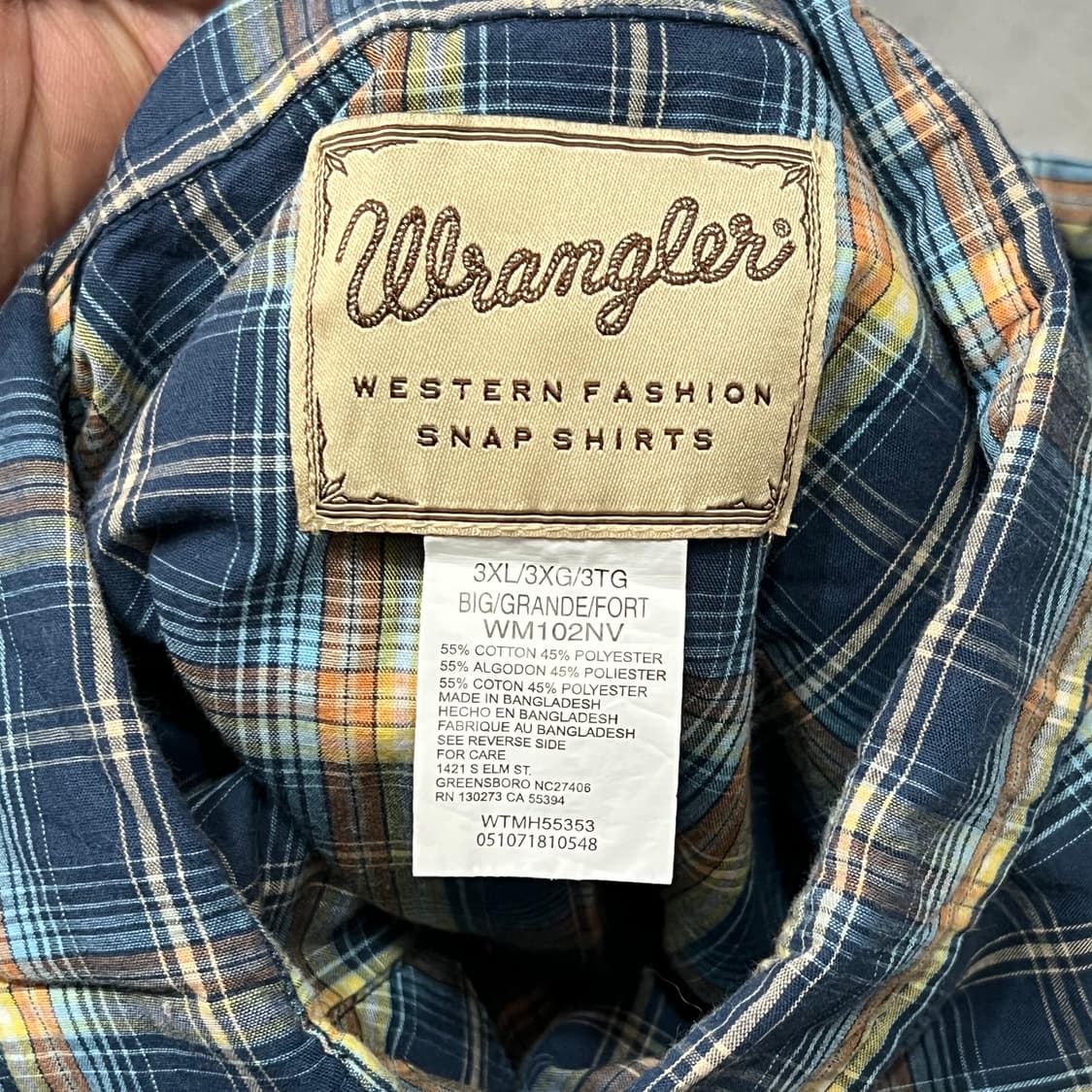  랭글러 체크 웨스턴 셔츠 y15026 상품이미지6