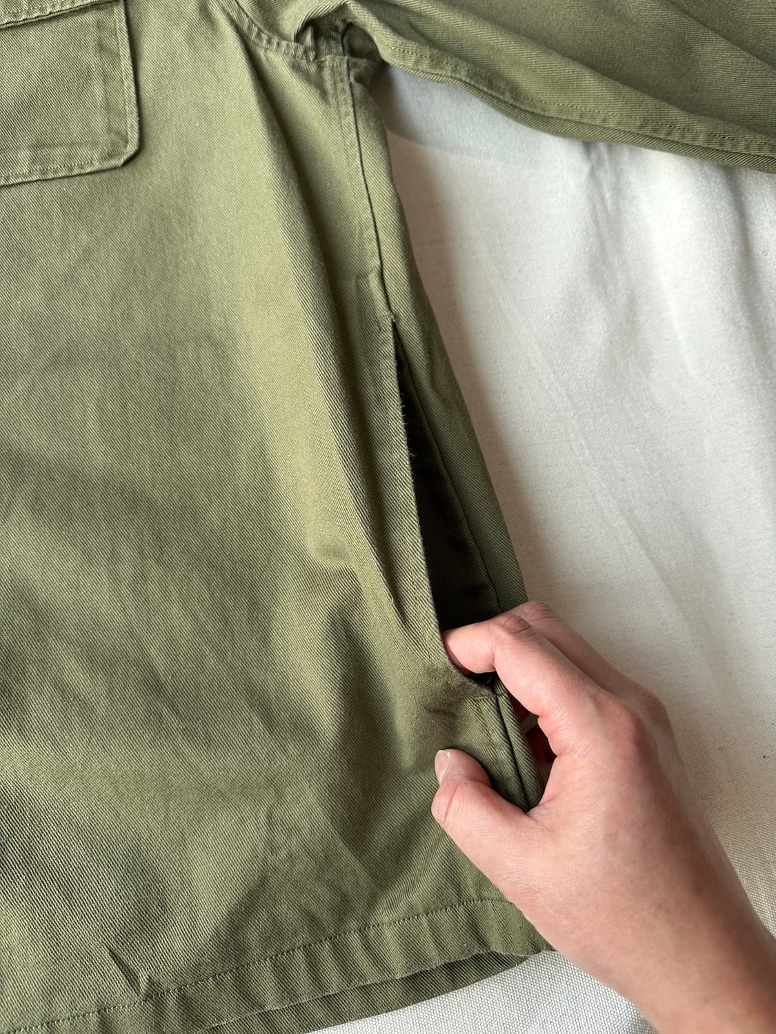 에디바우어 워크셔츠 올리브그린 L 상품이미지5