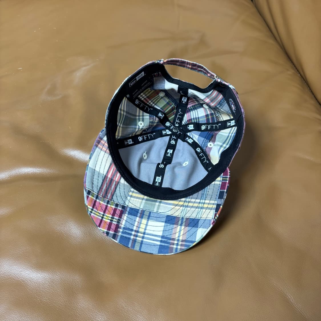 빔즈 빔스 뉴에라 9Fifty 6패널 볼캡 모자 마드라스 체크 상품이미지6