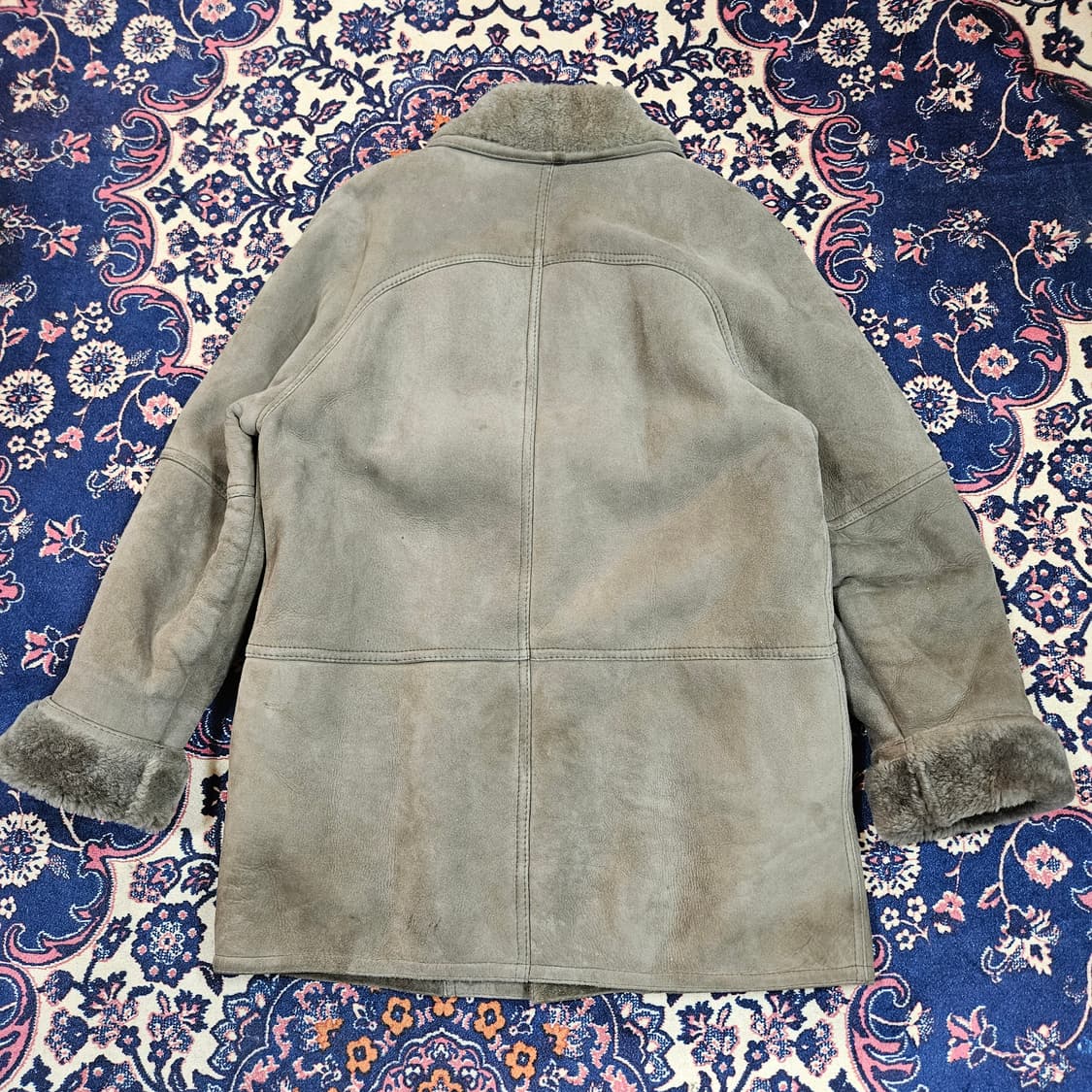 CAREER 빈티지 양가죽 양털 카라넥 무스탕 자켓  상품이미지2