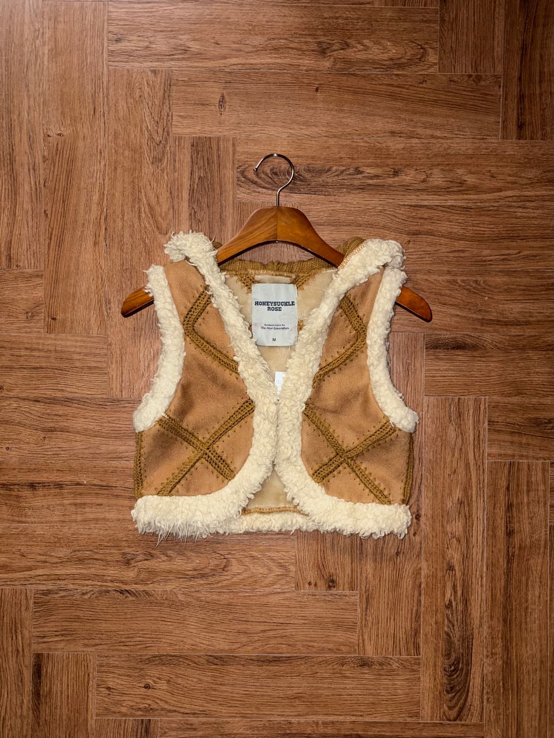 일본빈티지 퍼 후드 베스트 상품이미지2