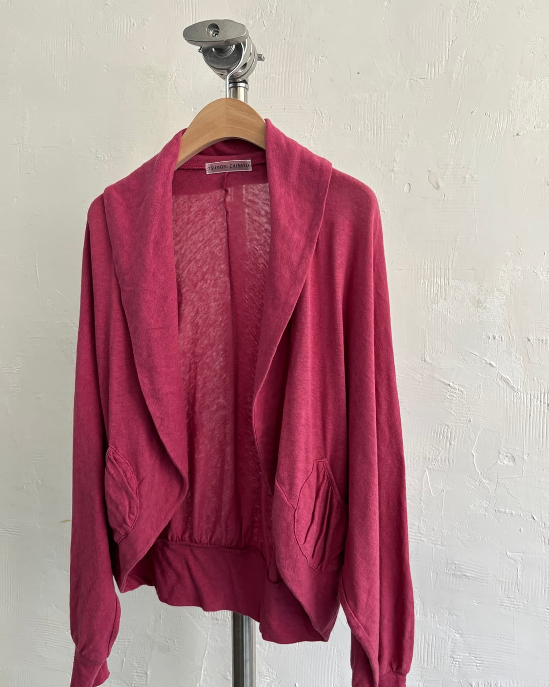 TSUMORI CHISATO 츠모리치사토 핑크컬러 코튼 오픈 카라 가디건 상품이미지2