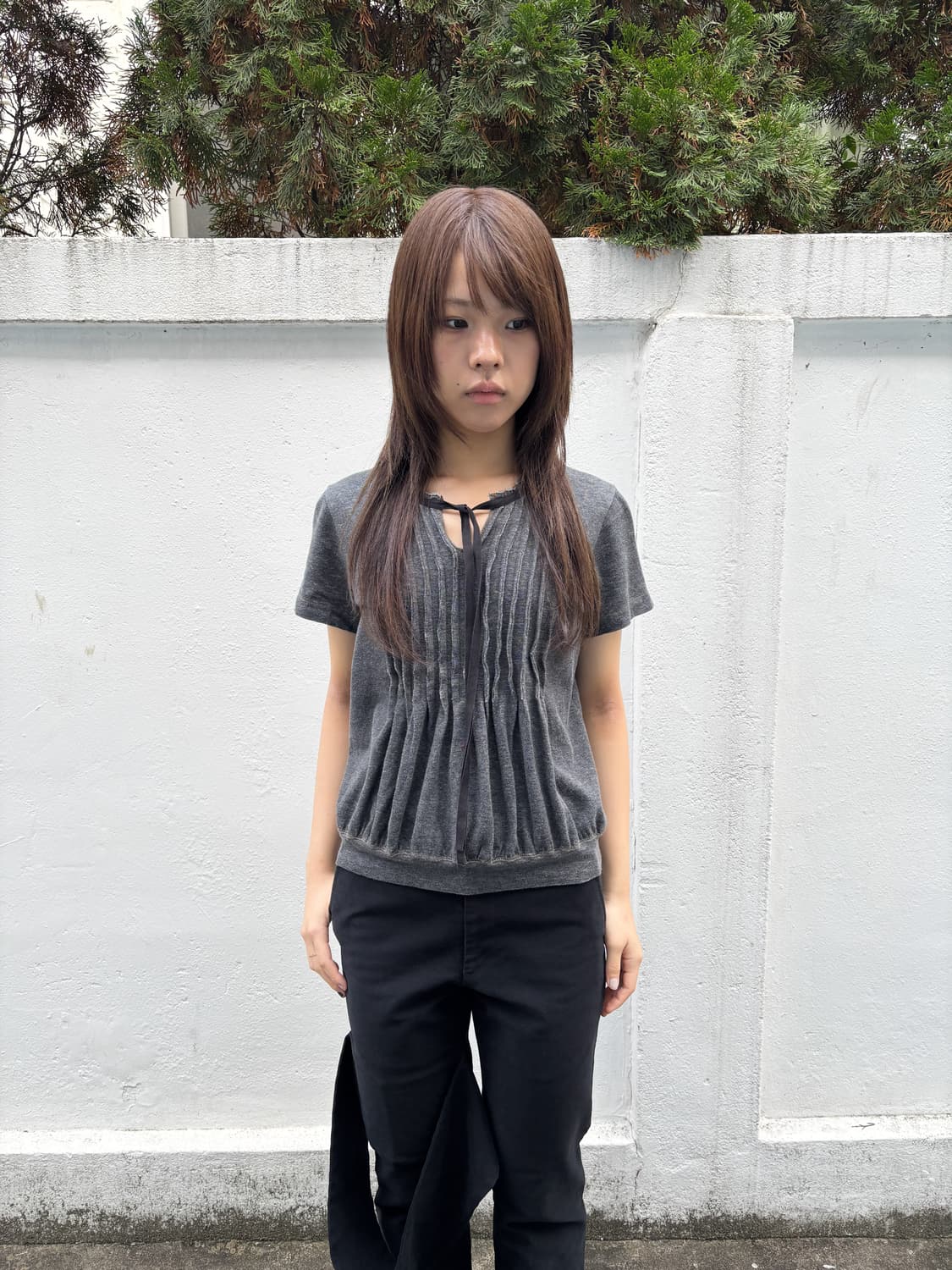 꼼데가르송 트리콧 리본 반팔티셔츠 상품이미지1