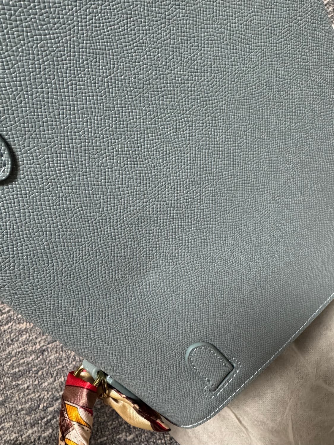 새상품 원가 12만원 소가죽 캘리st 소라색 토트백 핸드백 여성가방 상품이미지7