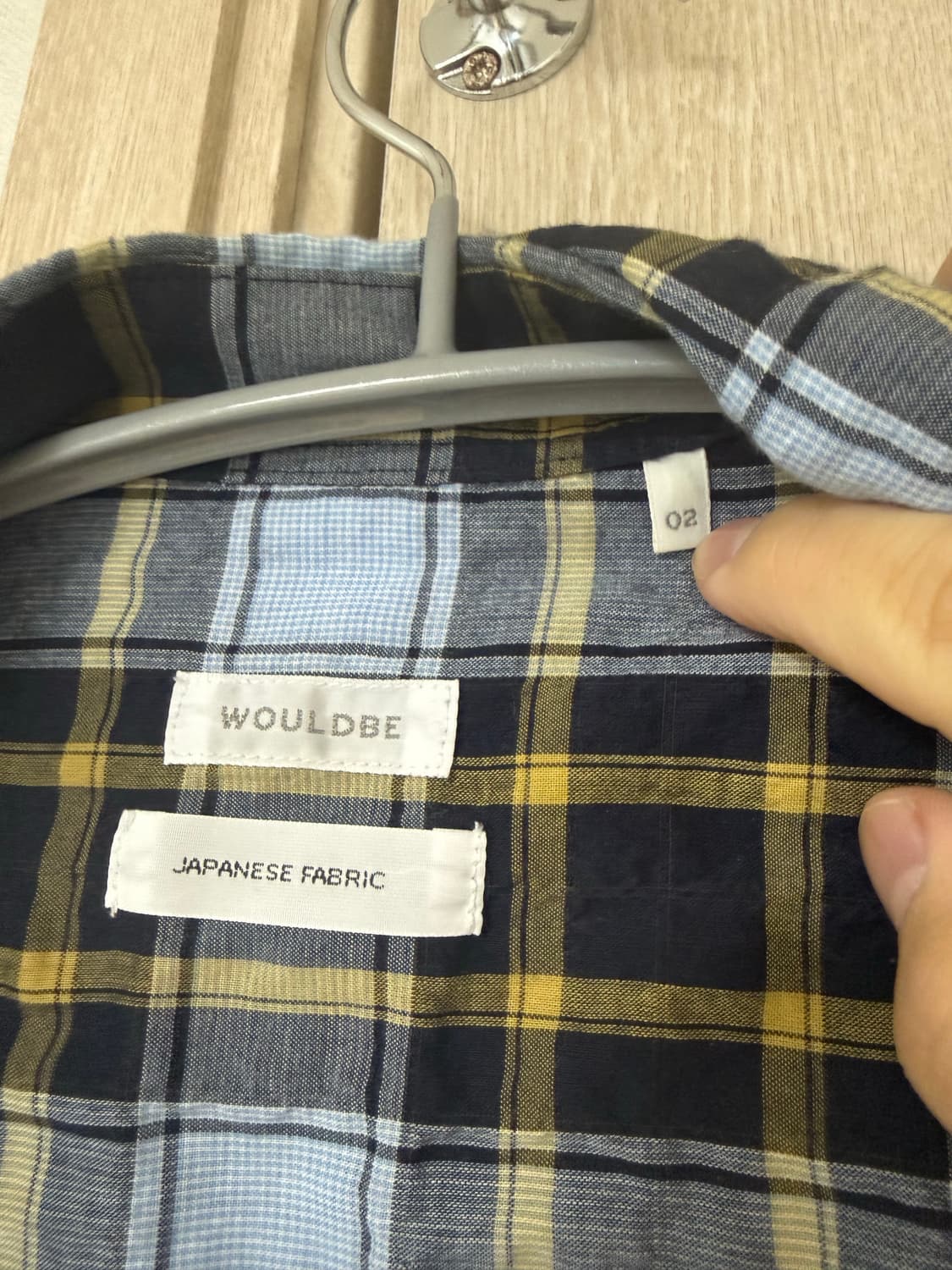 우드비 링클 체크셔츠 2사이즈 상품이미지4