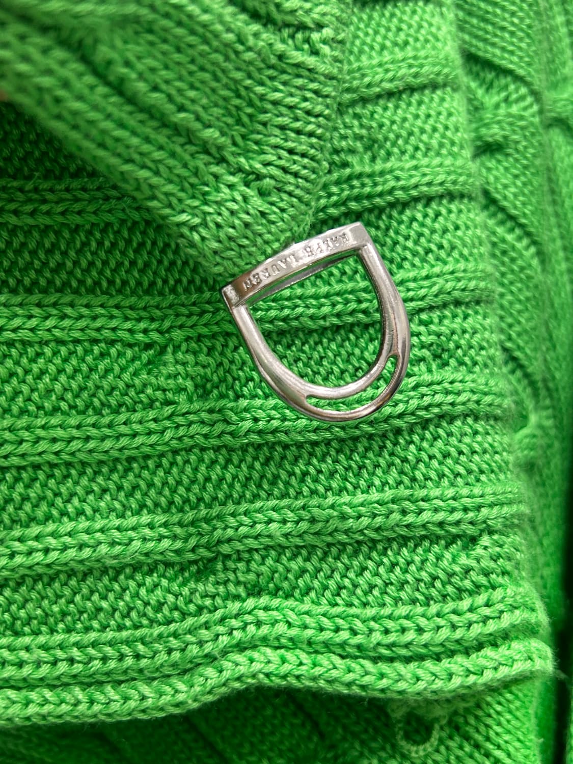 폴로랄프로렌 케이프 니트 가디건 M 그린 상품이미지4