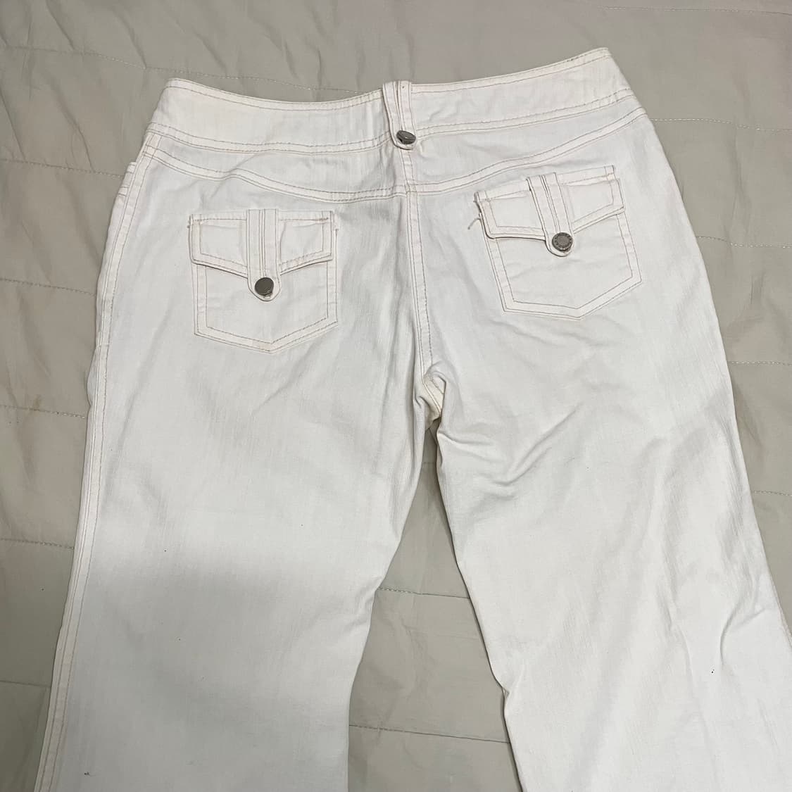 버튼 포인트 y2k 부츠컷 팬츠 상품이미지1