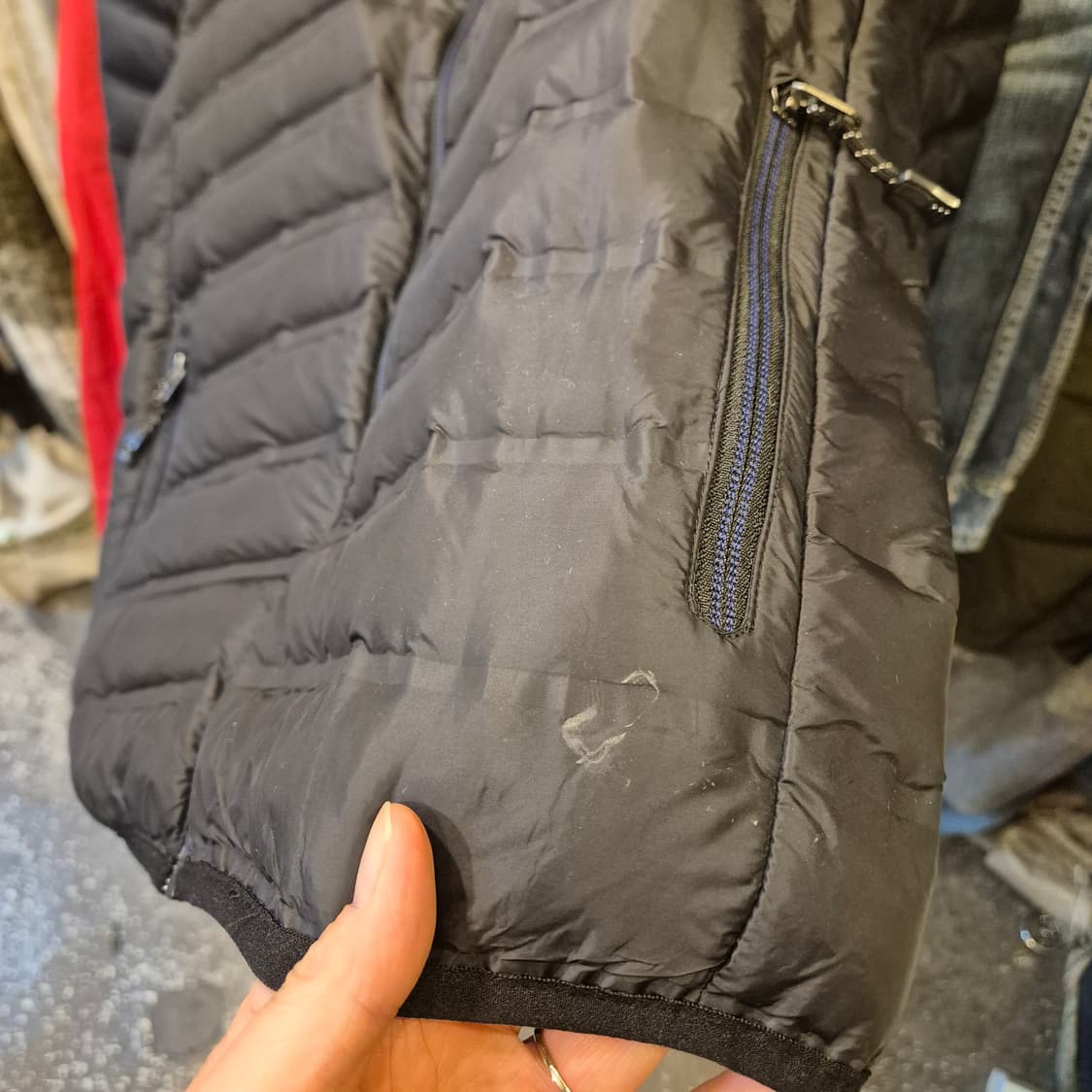 M~L 네이비 오리털 경량패딩  상품이미지7