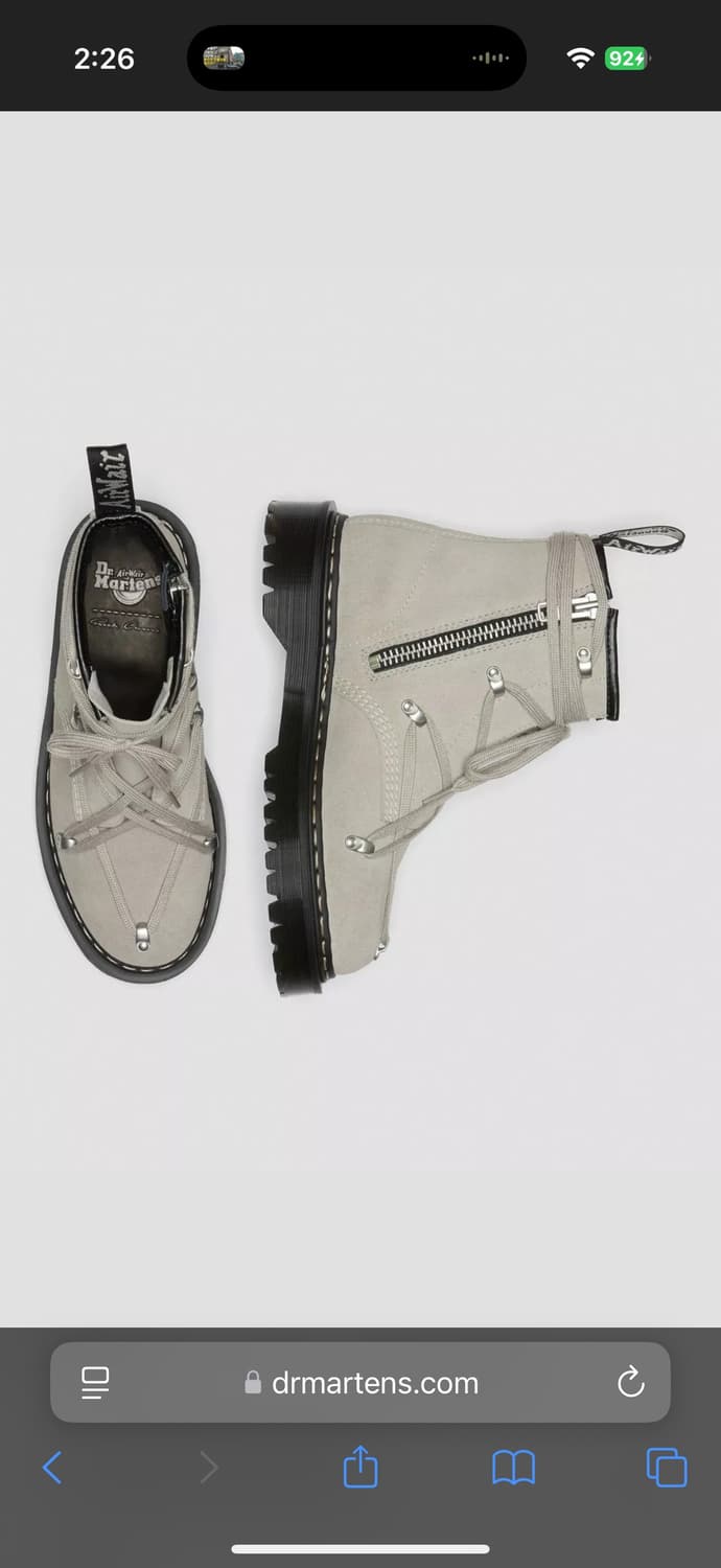 (UK 4) 235 닥터마틴 x 릭오웬스 1460 벡스 스웨이드 부츠 상품이미지8