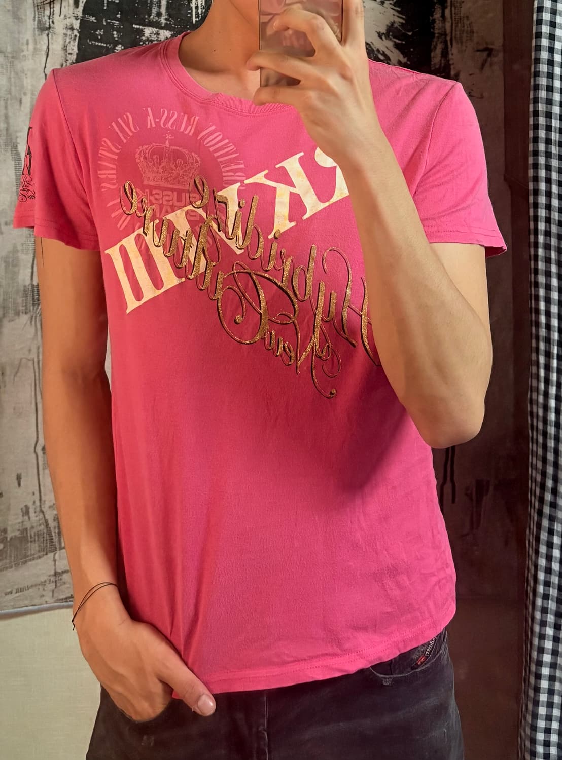 Russ-K pink half t-shirt  상품이미지4