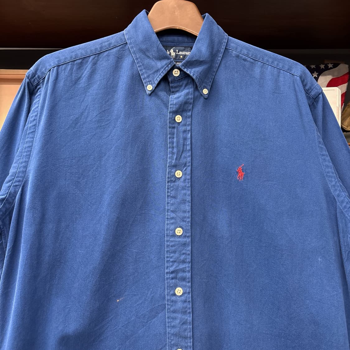90s 폴로 랄프로렌 블레이핏 워싱블루 버튼다운 셔츠 N1096 상품이미지3