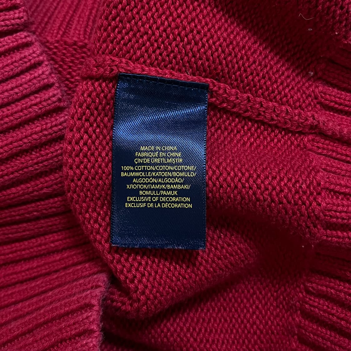 [정품] 폴로 레드 / 네이비포니 반집업 니트 [ 실확 ] 상품이미지5