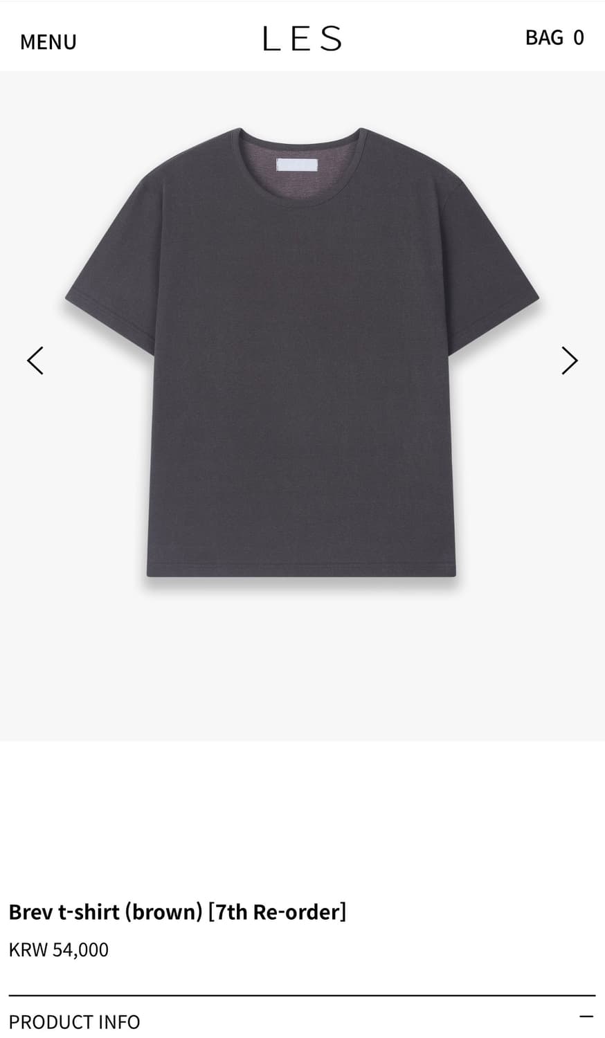 les brev 반팔 브라운 2사이즈 상품이미지1