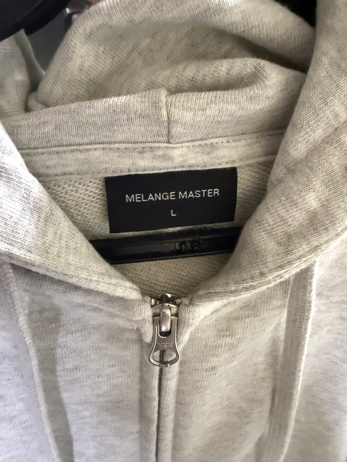 멜란지 마스터 빅 오버 핏 후드 스웨트 집업 [멜란지 라이트 그레이]L 상품이미지2