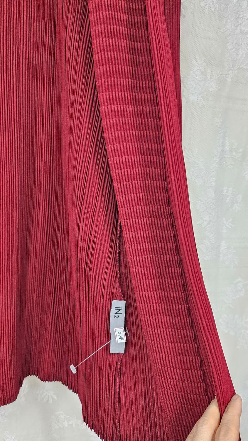 버건디  플리츠 주름 가디건  상품이미지7