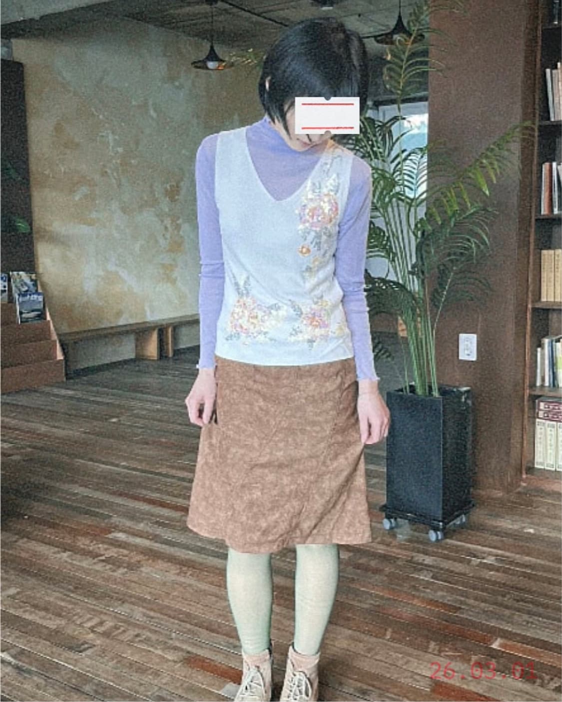 Calfleet brown skirt 상품이미지3