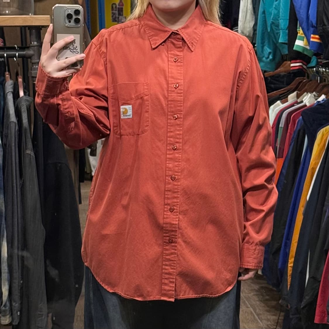 [HI] 칼하트 긴팔셔츠 오렌지  상품이미지2