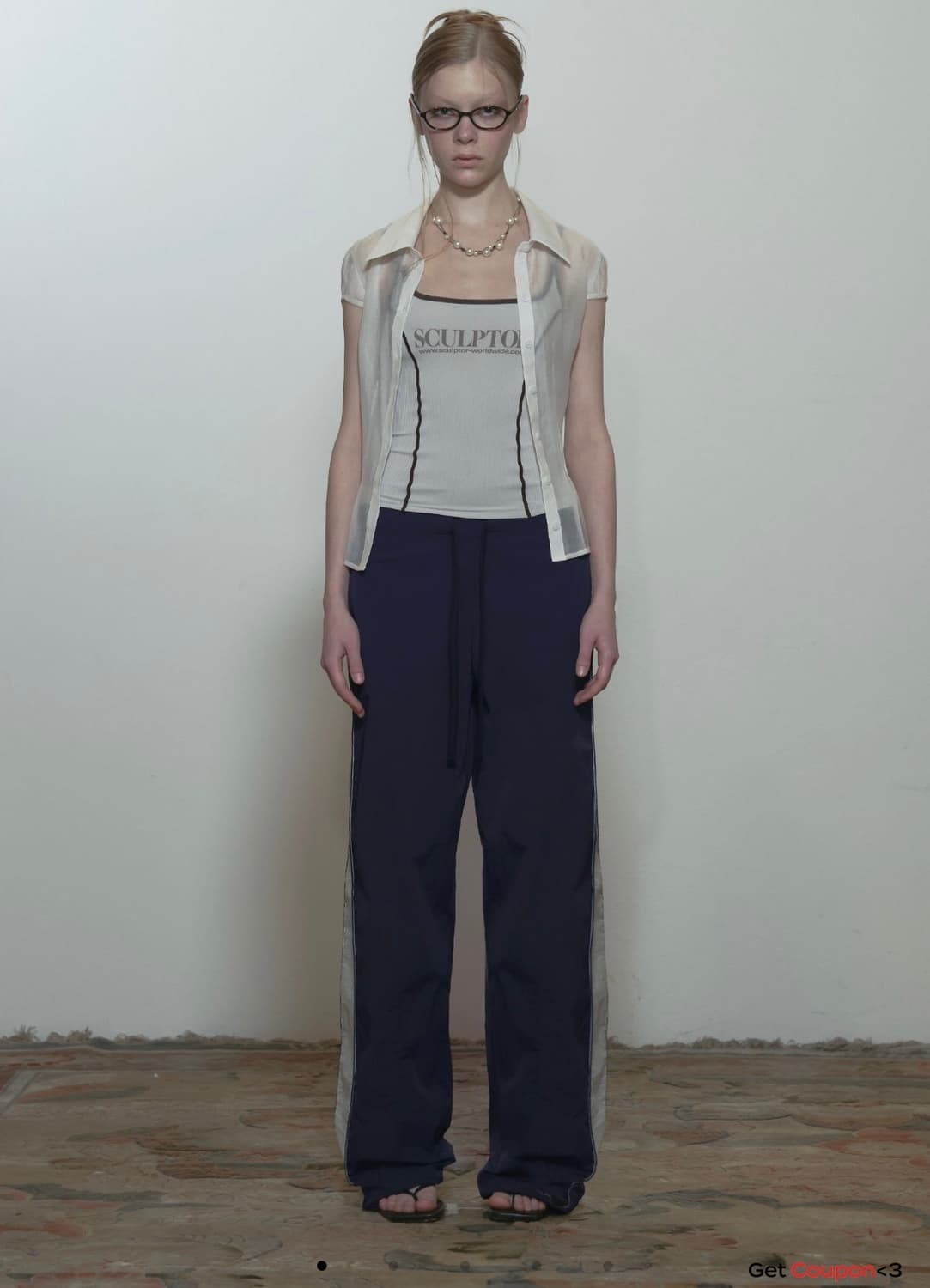 스컬프터 나일론 팬츠 네이비 새상품 상품이미지2