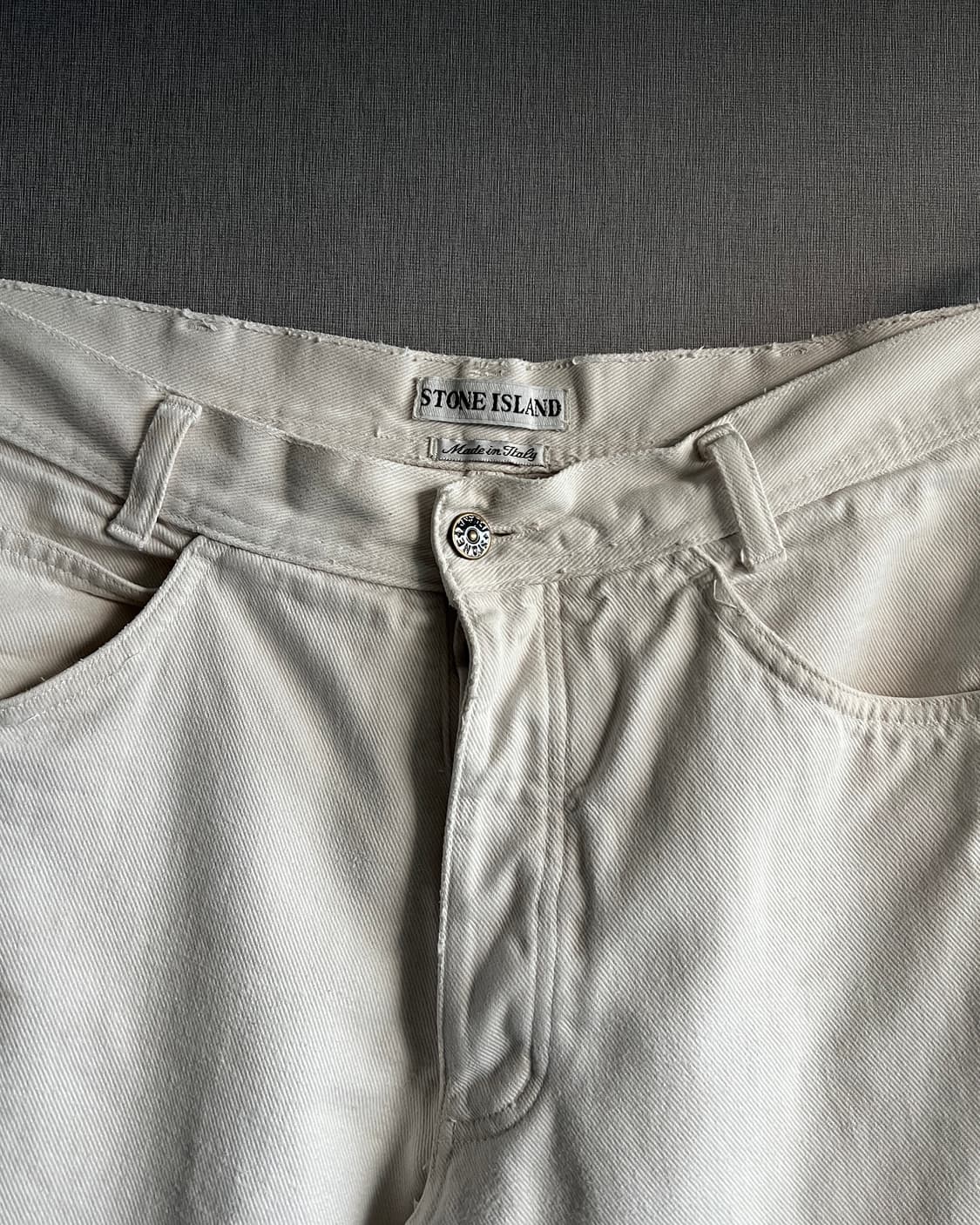 [33] 90s 스톤 아일랜드 그린엣지 크림 진 상품이미지4