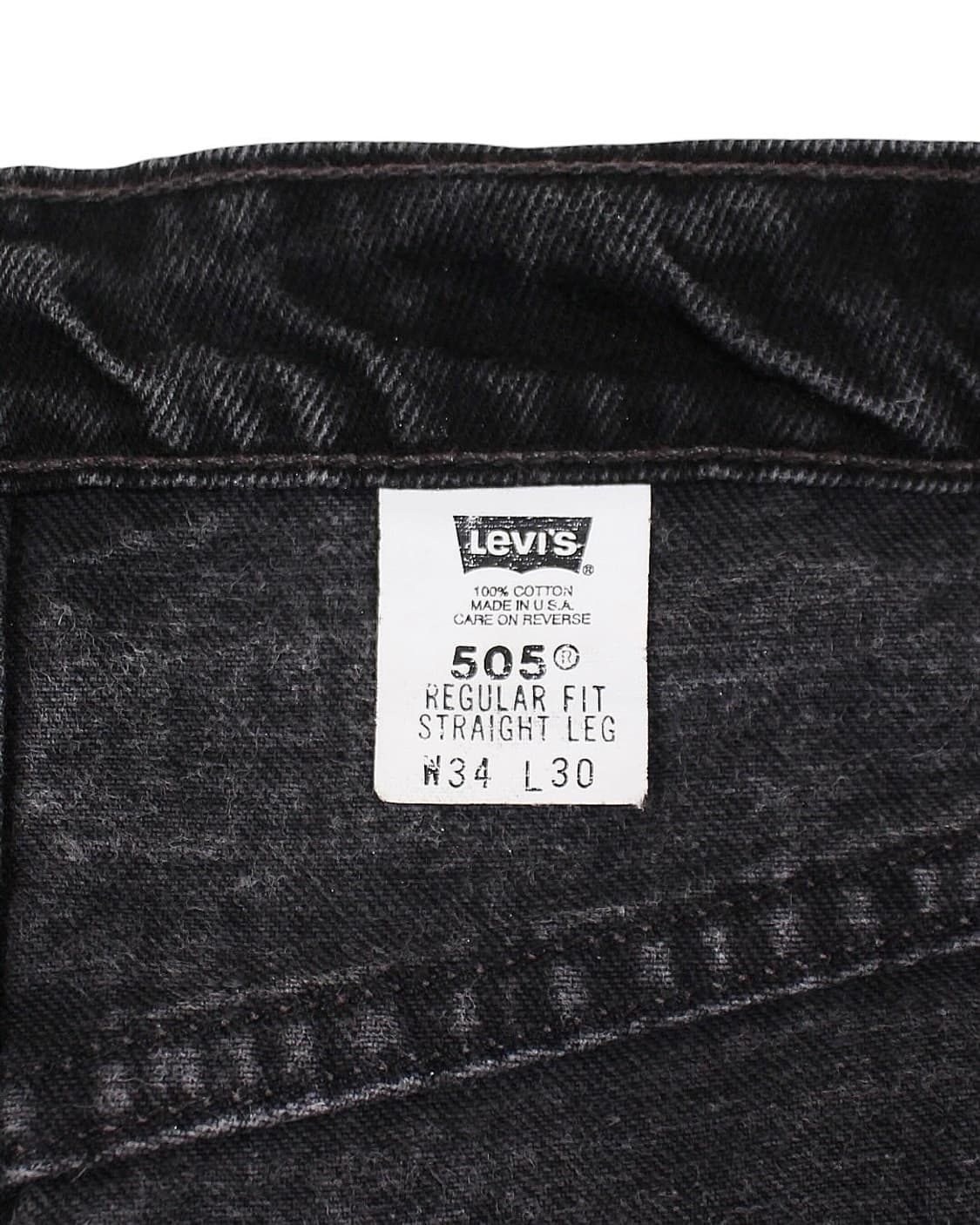 1998 USA 리바이스 505 블랙 데님 팬츠 빈티지 미국제 상품이미지4