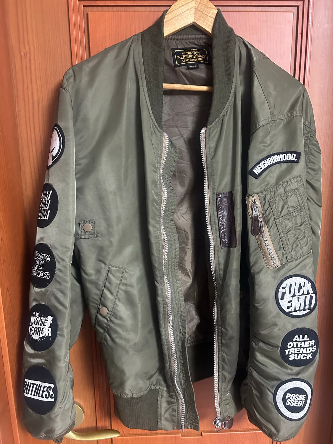 네이버후드 패치워크 자켓 상품이미지1