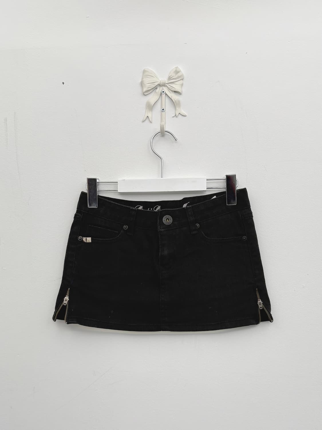 스터드 사이드 지퍼 미니 스커트 상품이미지4