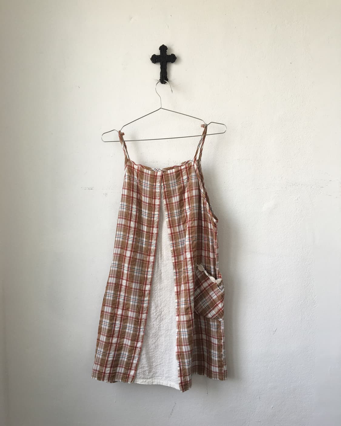 Crochet point check pattern sleeveless 상품이미지3
