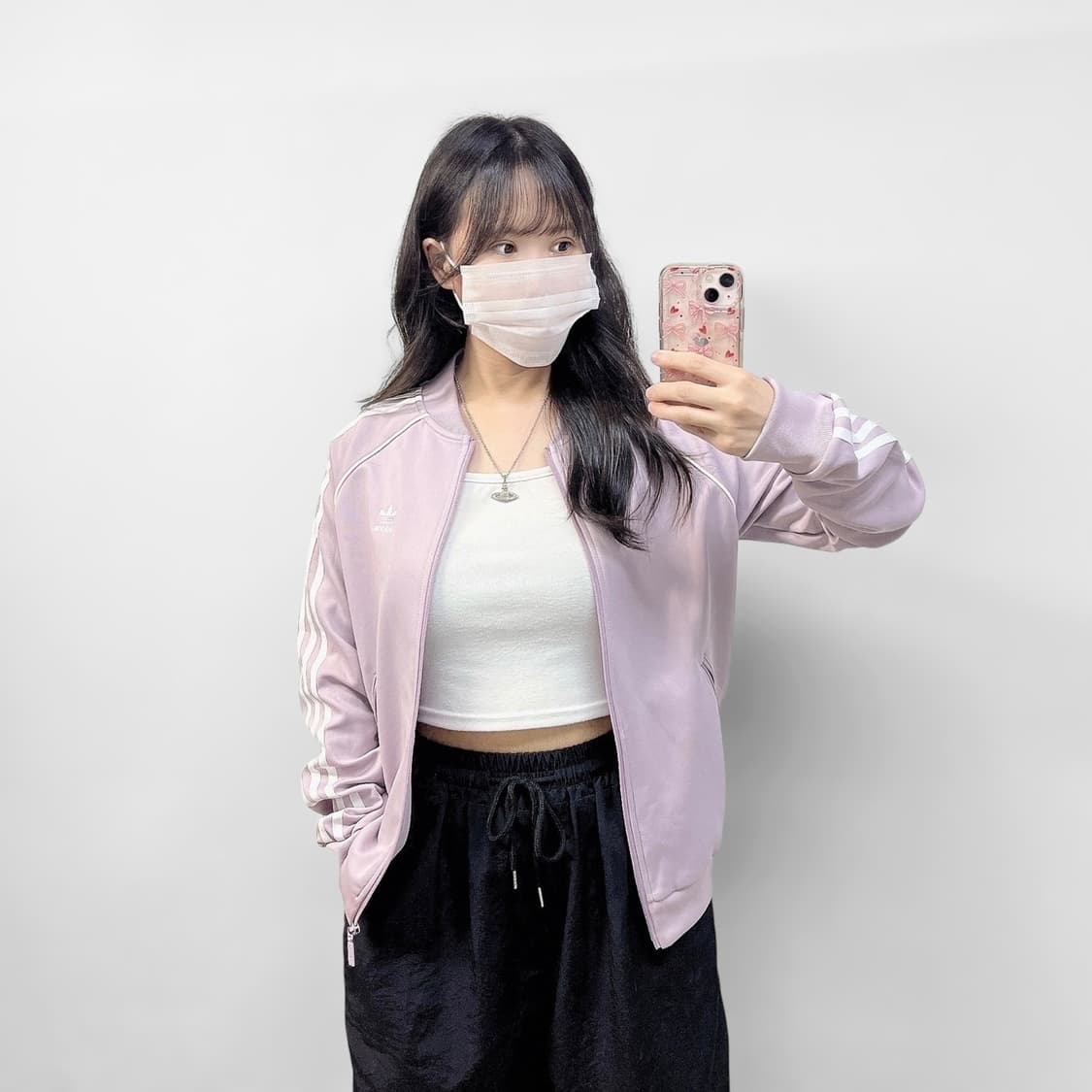 아디다스 슈퍼스타 트랙탑 져지 연보라 상품이미지1