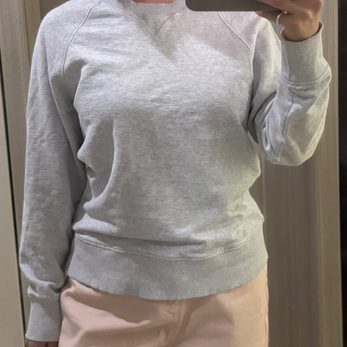 COS 베이직 그레이 코튼 맨투맨  xs  44-55 loop loop 상품이미지8