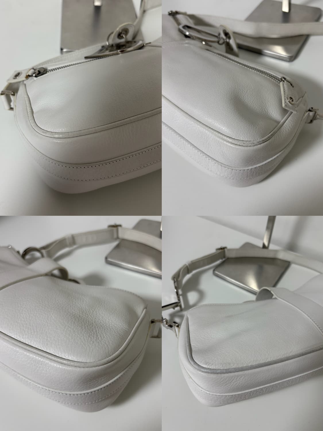 디올 디링 새들백 레더화이트 상품이미지8