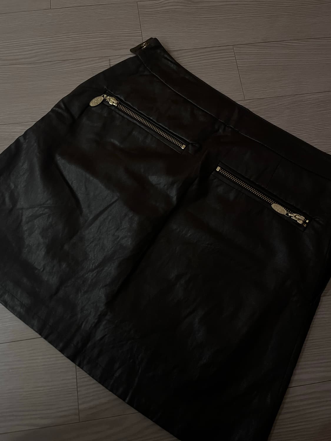 미스치프 레더 미니 스커트 브라운 상품이미지5