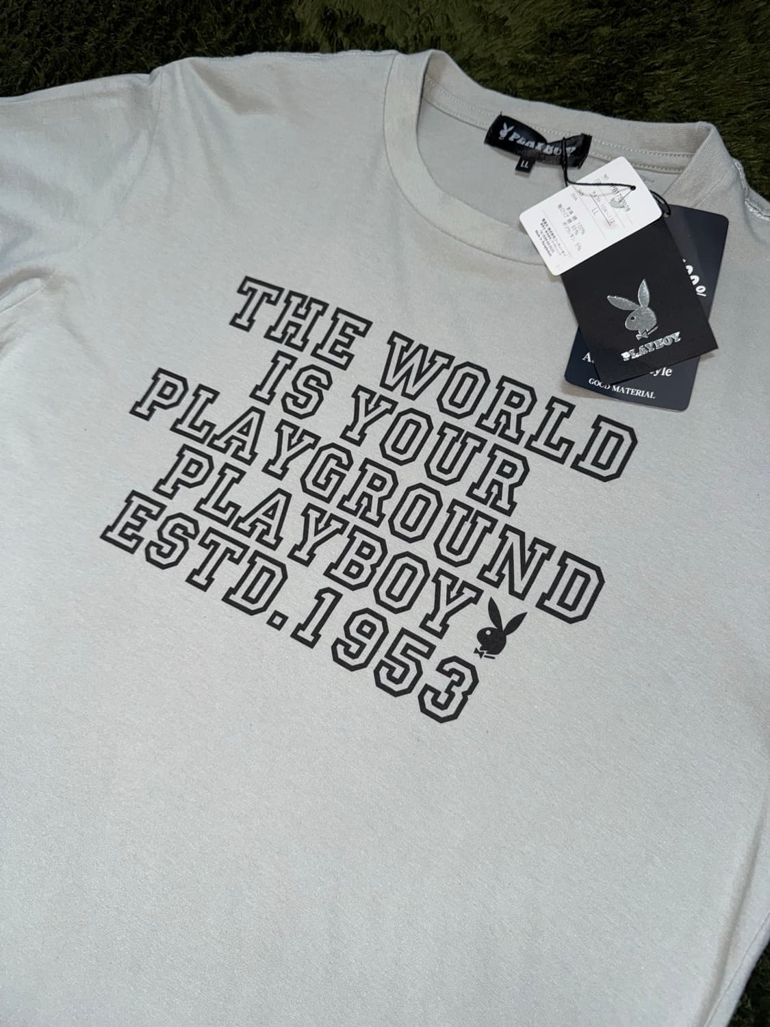 [L] Playboy 플레이보이 재팬 슬로건 그래픽 티셔츠 상품이미지2