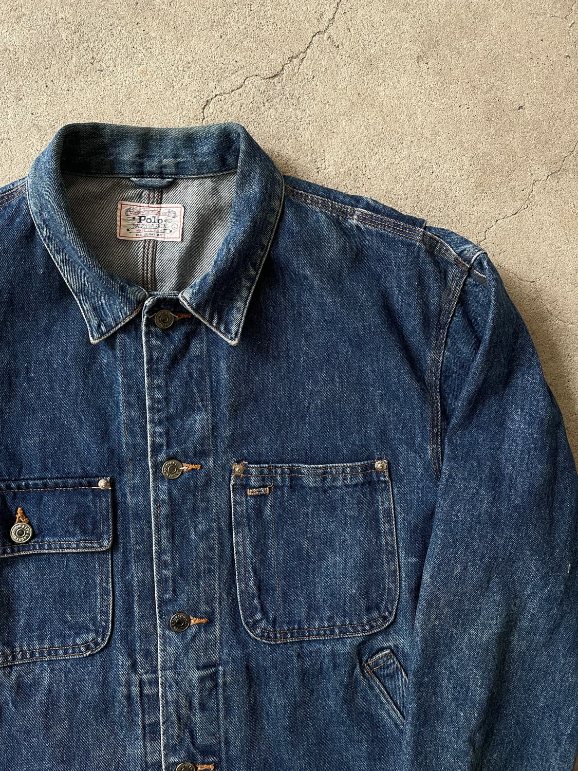 USA Made)80s PRL Dungarees Denim Jacket 상품이미지2