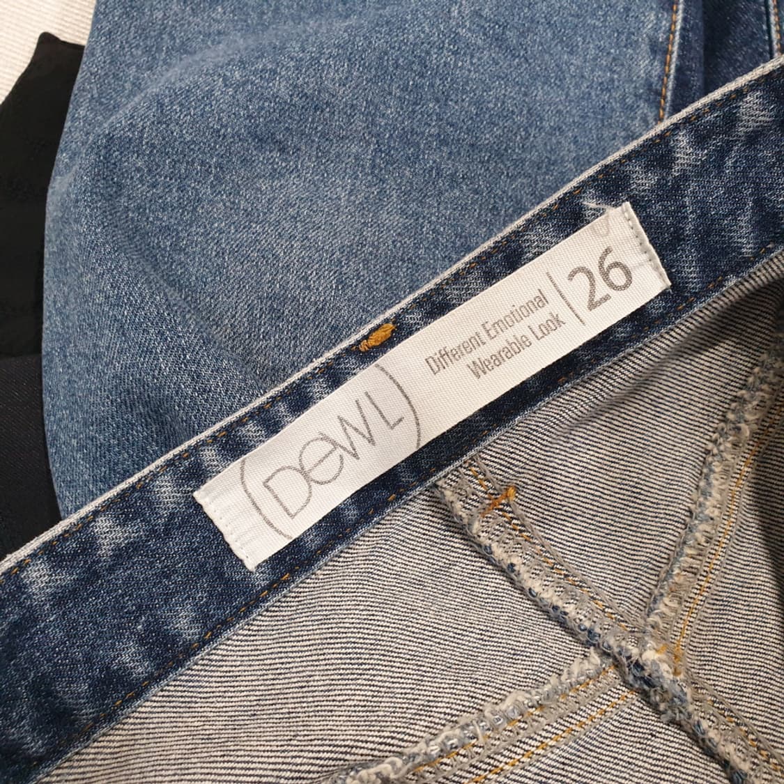 듀엘 배색 머메이드 데님 스커트 26 상품이미지4