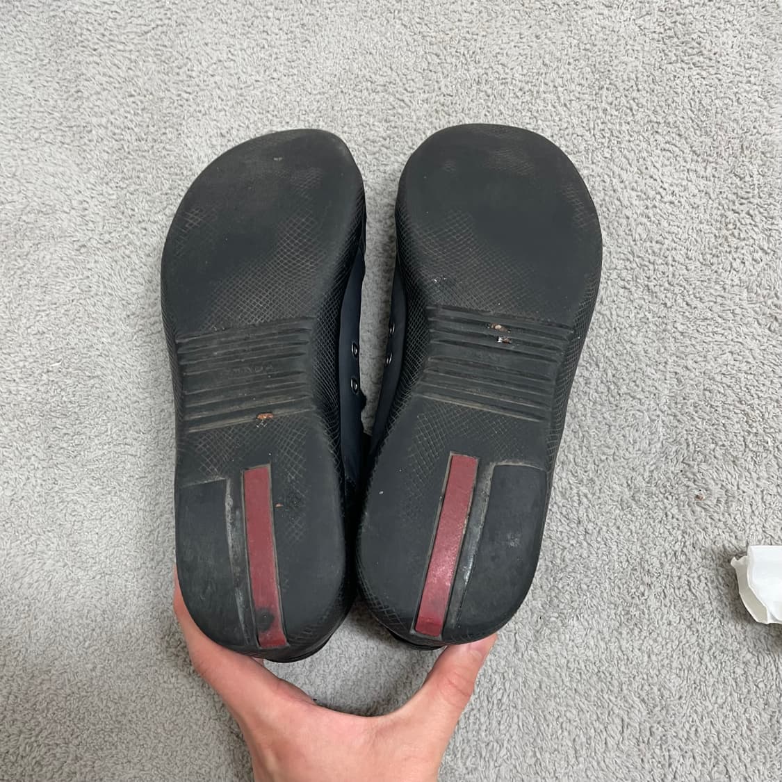 285) 프라다 스포츠 레더 나일론 트레이너 스니커즈 상품이미지4