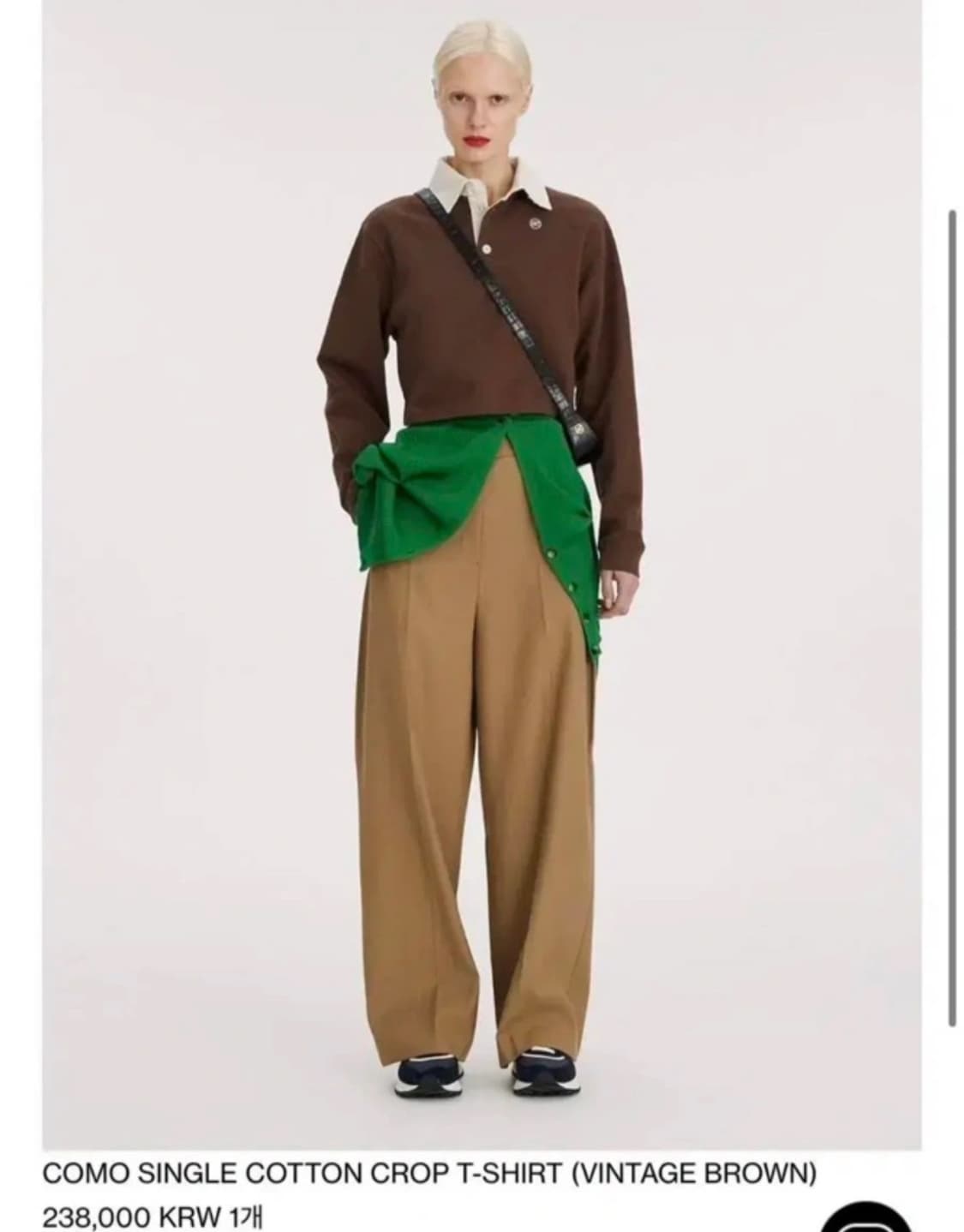렉토 맨투맨 COMO SINGLE COTTON CROP T-SHIRT 상품이미지1