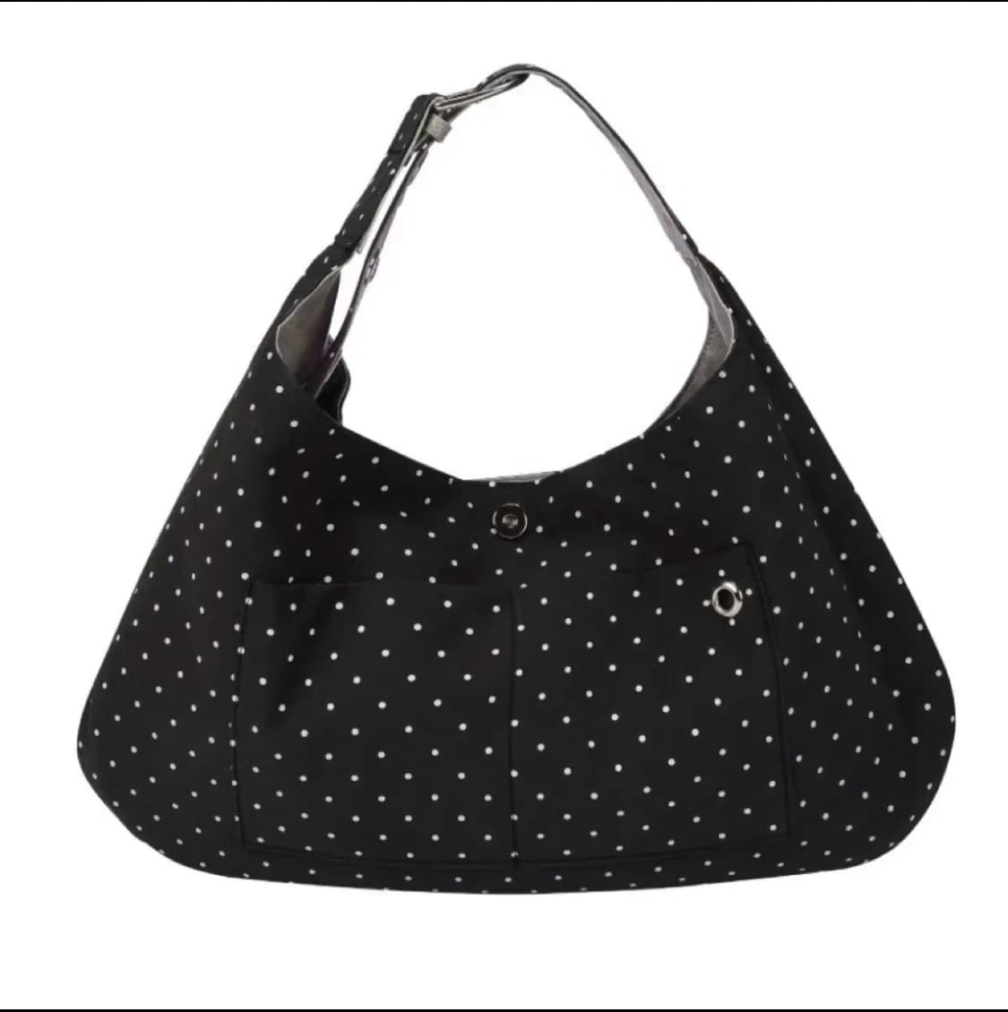 레터리 버클 리버시블 숄더백 라이트그레이 상품이미지4