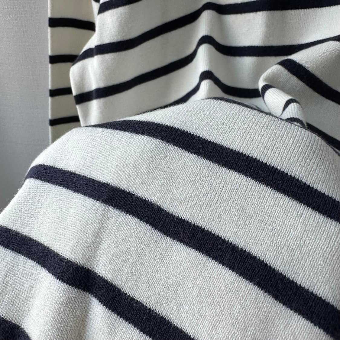 폴로 랄프로렌 피마 코튼 스트라이프 라운드 니트 화이트 네이비 L 상품이미지6